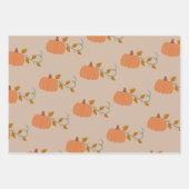 Pompoen Papers Wrapping Paper Flat Sheet Set van 3 (Voorkant 2)