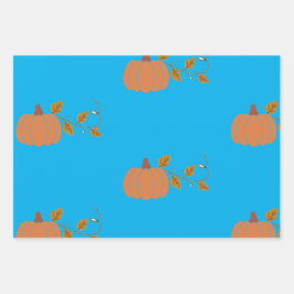 Pompoen Papers Wrapping Paper Flat Sheet Set van 3