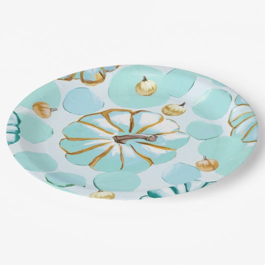 pompoen papieren bordje (Gekanteld)