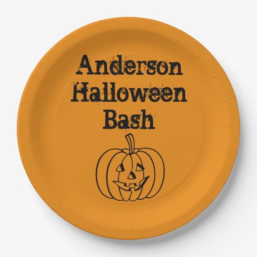 pompoen papieren bordje (Voorkant)