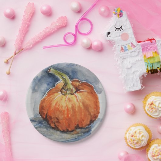 pompoen papieren bordje (Feest)