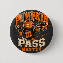 Pompoen Pass Master Halloween Voetbal Kunst Ronde Button 5,7 Cm