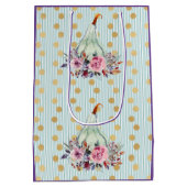 Pompoen pastel elegante herfst bloemenkalebas blau medium cadeauzakje (Achterkant)