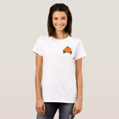 Pompoen Patch 1/2 Zip Hoodie T-shirt (Voorkant volledig)