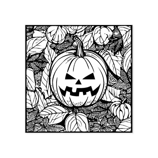 pompoen patch art stempel (Afrduk)