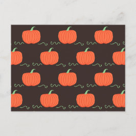 Pompoen Patch Briefkaart (Bruin & Sinaasappel)