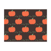 Pompoen Patch Briefkaart (Bruin & Sinaasappel)