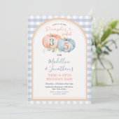 Pompoen Patch Broer & Zus Herfst Verjaardag Kaart (Staand voorkant)