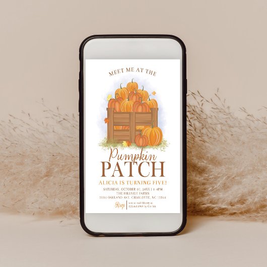 Pompoen Patch Butterflies Herfst Verjaardag Uitnod Kaart