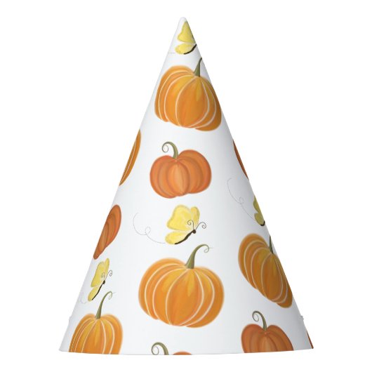 Pompoen Patch Butterfly Fall Bladeren Verjaardag Feesthoedjes (Voorkant)