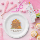 Pompoen Patch Butterfly Fall Bladeren Verjaardag Papieren Bordje (Feest)