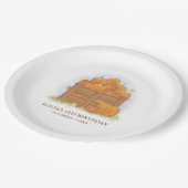 Pompoen Patch Butterfly Fall Bladeren Verjaardag Papieren Bordje (Gekanteld)