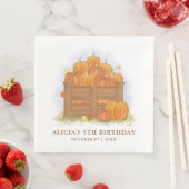 Pompoen Patch Butterfly Fall Bladeren Verjaardag Servet (Insitu)