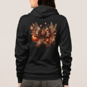 Pompoen patch coquette herfst boog Thanksgiving Hoodie (Achterkant)