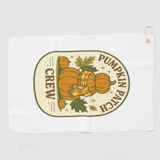 Pompoen Patch Crew Golfhanddoek (Horizontaal)