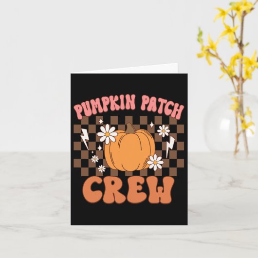 Pompoen Patch Crew Grappige Pompoen Patch Squad Be Kaart (Gele Bloem)