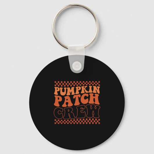 Pompoen Patch Crew Grappige Pompoen Patch Squad Be Sleutelhanger (Voorkant)