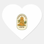 Pompoen Patch Crew Hart Sticker (Voorkant)