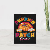 Pompoen Patch Crew Kinder Herfst Herfst Thanksgivi Kaart (Voorkant)