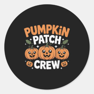 Pompoen Patch Crew Matchende Gezinsval Herfst  Ronde Sticker