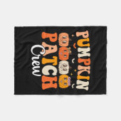 Pompoen Patch Crew Matching Familie Groovy Herfst Fleece Deken (Voorkant (Horizontaal))
