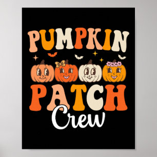 Pompoen Patch Crew Matching Familie Groovy Herfst Poster