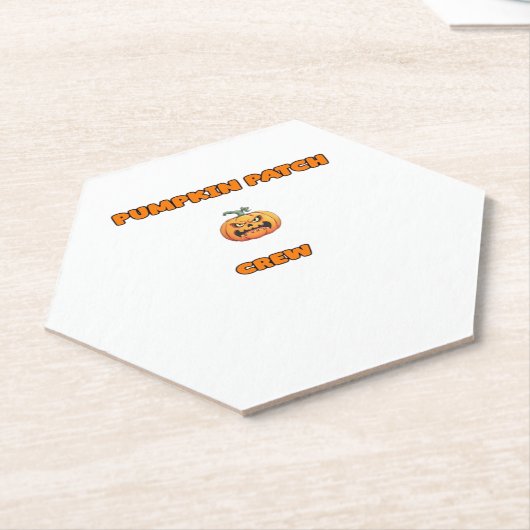 Pompoen Patch Crew Matching Herfst Outfits Classic Kartonnen Onderzetters (Schuin)