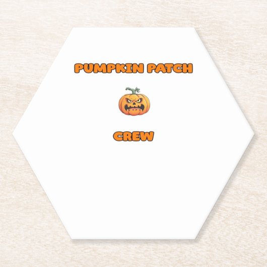 Pompoen Patch Crew Matching Herfst Outfits Classic Kartonnen Onderzetters (Voorkant)