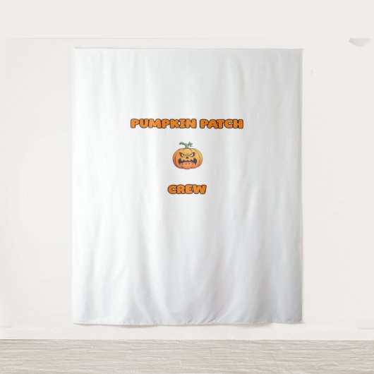 Pompoen Patch Crew Matching Herfst Outfits Classic Wandkleed (Voorkant)