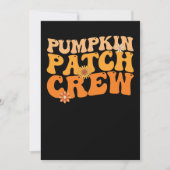 Pompoen Patch Crew Retro Groovy Herfst Herfst Kaart (Voorkant)