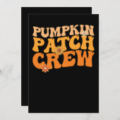 Pompoen Patch Crew Retro Groovy Herfst Herfst Kaart (Voorkant / Achterkant)