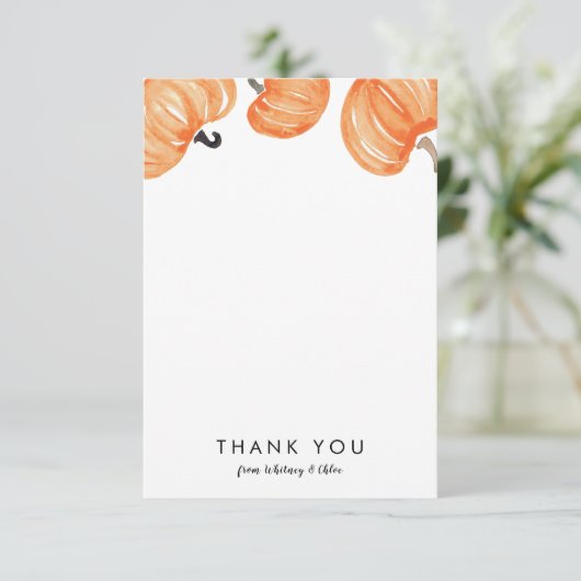 Pompoen Patch Dank je Kaart (Staand voorkant)