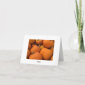 Pompoen Patch Dank je Kaart (Achterkant)