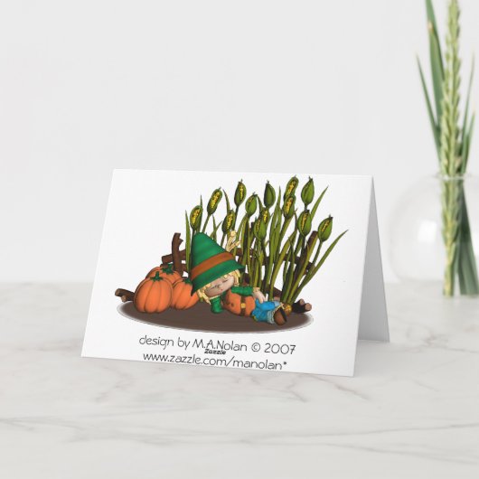 Pompoen Patch Dreamer Thanksgiving kaart (Achterkant)