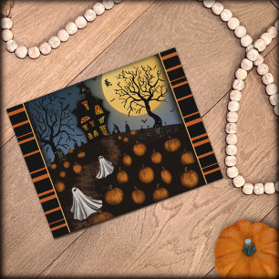 Pompoen Patch Geesten Spookachtig Halloween Briefk Briefkaart