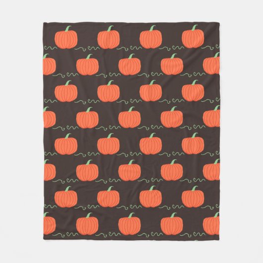 Pompoen Patch Gooi Deken (Bruin & Sinaasappel) (Voorkant)