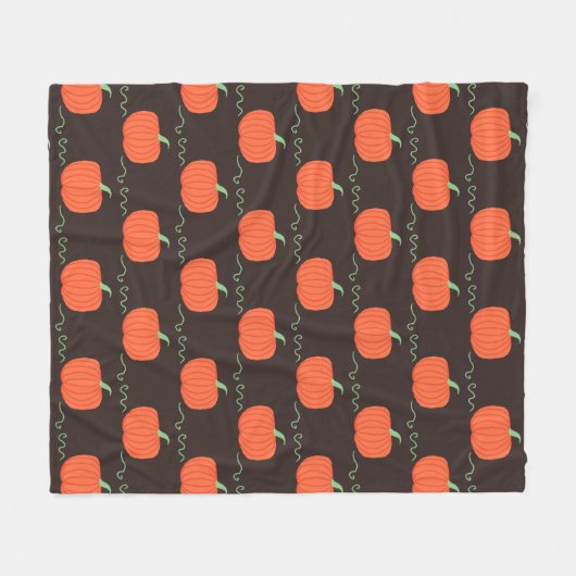 Pompoen Patch Gooi Deken (Bruin & Sinaasappel) (Voorkant (Horizontaal))