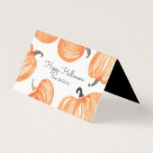 Pompoen Patch Halloween Goodie Bag Label Kaart (Voorkant)