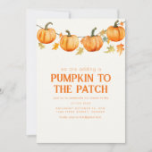 Pompoen Patch Halloween Herfst Baby shower Uitnodi Kaart (Voorkant)