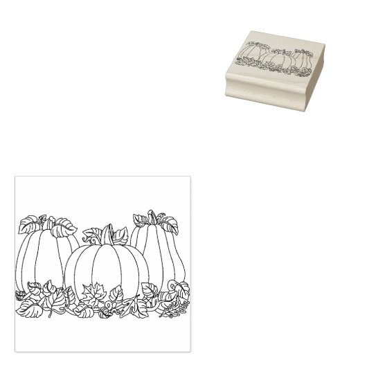 Pompoen patch illustratie art stempel (Gestempeld)