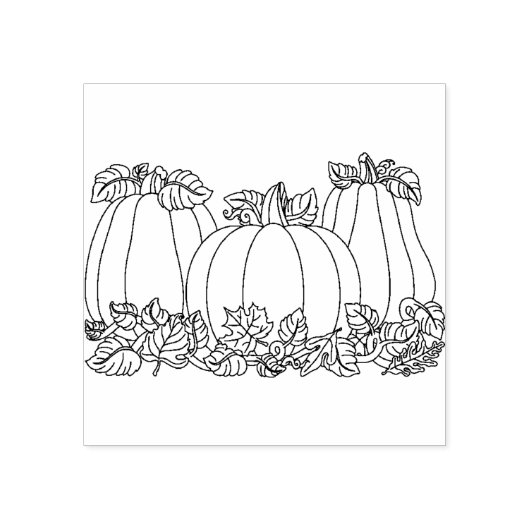 Pompoen patch illustratie art stempel (Afrduk)