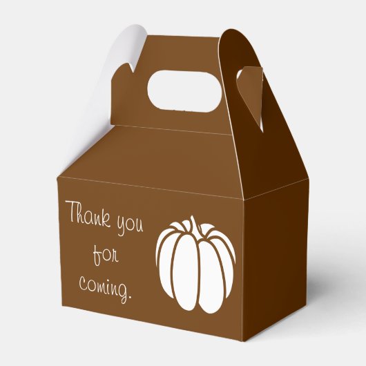 Pompoen Patch in Chocolade Favor Box Bedankdoosjes (Voorkant Zijde)