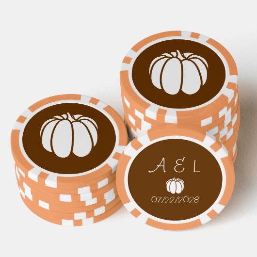 Pompoen Patch in Chocolade Poker Chips (Opstapeling)