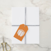 Pompoen Patch in Sinaasappel Gift Label Cadeaulabel (Met Touw)