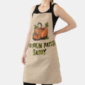 Pompoen Patch Kiddo Halloween Neppe Jute Schort (Insitu)