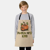 Pompoen Patch Kiddo Halloween Neppe Jute Schort (Gedragen)