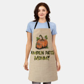 Pompoen Patch Kiddo Halloween Neppe Jute Schort (Gedragen)
