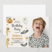 Pompoen Patch Kinder Halloween Verjaardag Uitnodig Kaart (Voorkant / Achterkant)