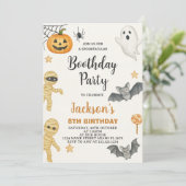 Pompoen Patch Kinder Halloween Verjaardag Uitnodig Kaart (Staand voorkant)