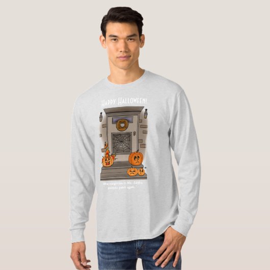 Pompoen Patch Mannen T-shirt (Voorkant volledig)